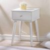 Accent Plus Classic Mod White Side Table