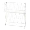 Accent Plus Scrolled White Wire Wall Shelf