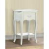 Accent Plus Romantic Country White Night Stand or Accent Table