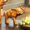 Accent Plus Wood-Look Lucky Elephant - 5.1 inches