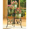 Accent Plus Wrought Iron Apple Triple Plant Stand