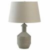 Nikki Chu Gray Porcelain Table Lamp with Linen Shade