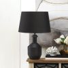 Nikki Chu Lamp with Geometric Detailing - Black