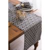 DII Black and White Diamond Pattern Table Runner - 108 inches