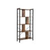 4 Tier Industrial Bookshelf Rustic Brown & Black