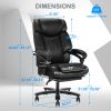 Back Design Big and Tall Black Fabric Executive Office Chair