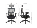 High back excusive office chair with head rest and double backs; color black; 300lbs