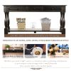 TREXM Console Table 64&quot; Long Extra-thick Sofa Table with Drawers and Shelf for Entryway; Hallway; Living Room (Distressed Black)