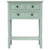 TREXM Narrow Console Table; Slim Sofa Table with Three Storage Drawers and Bottom Shelf for Living Room; Easy Assembly (Retro Blue)