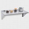 Stainless Steel Shelf 12 x 24 Inches; 250lb;  Wall Mount Floating Shelving for Restaurant;  Kitchen;  Home and Hotel