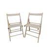 FOLDING CHAIR-2/S;  FOLDABLE STYLE -NATURAL