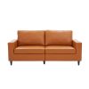 Orisfur. Modern Style 3 Seat Sofa PU Leather Upholstered Couch Furniture for Home or Office (3-Seat Sofa)