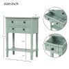 TREXM Narrow Console Table; Slim Sofa Table with Three Storage Drawers and Bottom Shelf for Living Room; Easy Assembly (Retro Blue)