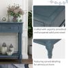 TREXM Daisy Series Console Table Traditional Design with Two Drawers and Bottom Shelf (Navy)