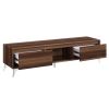 Raceloma TV stand ; LED; Walnut &amp; Chrome Finish 91997