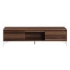 Raceloma TV stand ; LED; Walnut &amp; Chrome Finish 91997