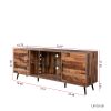 TV Stand Mid-Century Wood Modern Entertainment Center Adjustable Storage Cabinet TV Console for Living Room