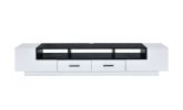 TV Stand; White &amp; Black 91275