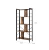 4 Tier Industrial Bookshelf Rustic Brown & Black