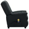 vidaXL Massage Recliner Dark Grey Fabric