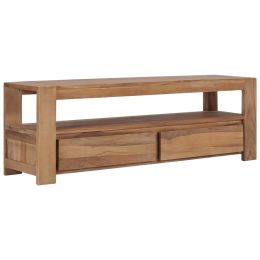 vidaXL TV Cabinet 47.2"x11.8"x15.7" Solid Teak Wood