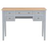 vidaXL Writing Desk Gray 43.1"x17.7"x30.5" Wood