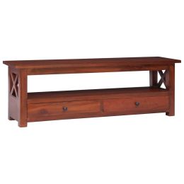 vidaXL TV Cabinet Brown 47.2"x11.8"x15.8" Solid Mahogany Wood