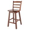 Scalera Ladder Back Swivel Seat Counter Stool, Walnut