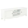 vidaXL TV Cabinet White 47.2"x11.8"x15.7" Wood