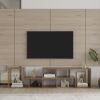 Double L-Shaped TV Stand; Display Shelf ; Bookcase for Home Furniture; Walnut