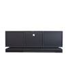 Modern; Stylish Functional TV stand with Color Changing LED Lights; Universal Entertainment Center; Black