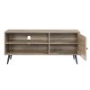 Baina II TV Stand in Rustic Oak &amp; Black Finish LV00746