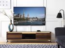 Raceloma TV stand ; LED; Walnut &amp; Chrome Finish 91997