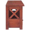 vidaXL TV Cabinet Brown 47.2"x11.8"x15.8" Solid Mahogany Wood