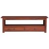 vidaXL TV Cabinet Brown 47.2"x11.8"x15.8" Solid Mahogany Wood