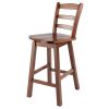 Scalera Ladder Back Swivel Seat Counter Stool, Walnut