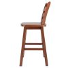 Scalera Ladder Back Swivel Seat Counter Stool, Walnut