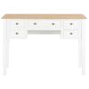 vidaXL Writing Desk White 43.1"x17.7"x30.5" Wood