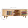 vidaXL TV Cabinet 47.2"x11.8"x15.7" Solid Mango Wood