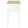 vidaXL Writing Desk White 43.1"x17.7"x30.5" Wood