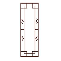 Chinese Style Imitation Redwood Lattice Window Film Frosted Glass Window Film No Glue Sliding Door Static Film; 15x39 inch