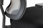 High back excusive office chair with head rest and double backs; color black; 300lbs