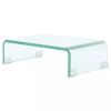 vidaXL TV Stand / Monitor Riser Glass Clear 15.7"x9.8"x4.3"