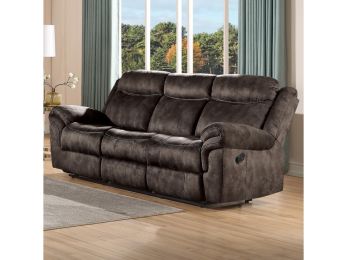 Zubaida Sofa (Glider &amp; Motion); 2-Tone Chocolate Velvet 55020