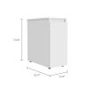 Ventus Bathroom Storage Cabinet; Liftable Top; One Drawer -White