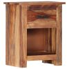 vidaXL Nightstand 15.7"x11.8"x19.6" Solid Sheesham Wood