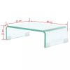 vidaXL TV Stand / Monitor Riser Glass Clear 15.7"x9.8"x4.3"