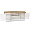 vidaXL TV Cabinet 47.2"x13.8"x18.9" Solid Oak Wood