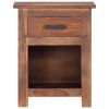 vidaXL Nightstand 15.7"x11.8"x19.6" Solid Sheesham Wood