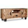 vidaXL TV Cabinet Rough Mango Wood 43.3"x11.8"x19.7"